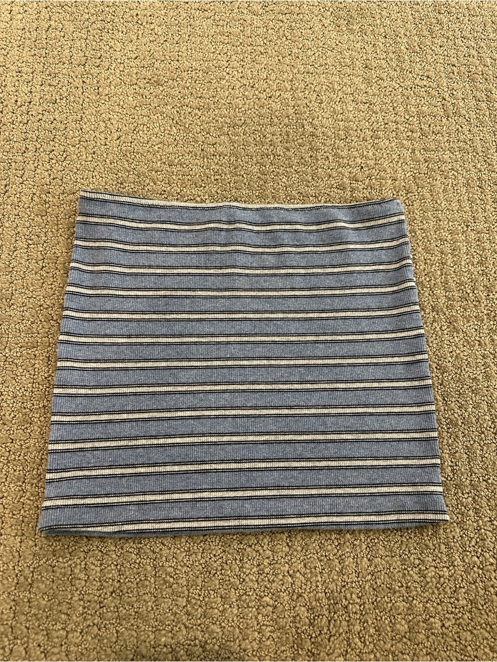 Brandy Melville Blue Striped Knit Tube Top One Size
